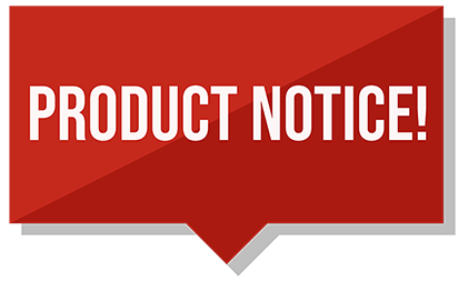 Product Notice
